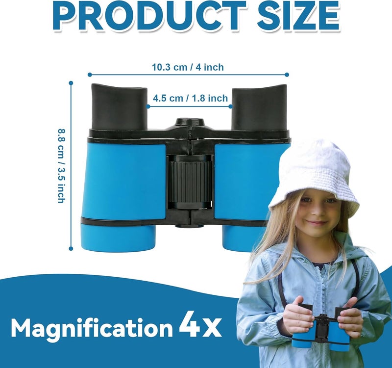 DR ANISON Binoculars for Kids Toy Binoculars Set for Age 3-12 Years Old Boys Girls Outside Play, Bird Watching, Camping, Educational Learning, Birthday Presents - Image 5